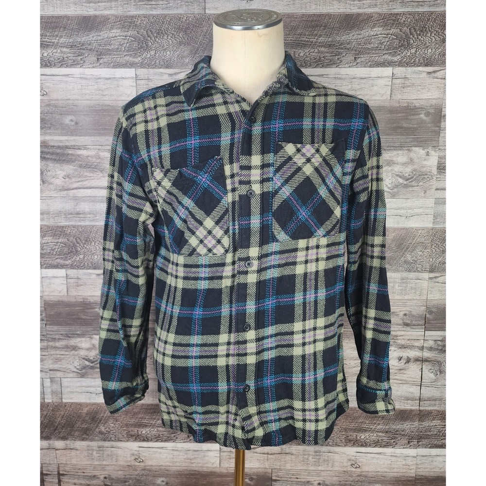 No Boundaries Men's Oversized Plaid Flannel Shirt Sz Small